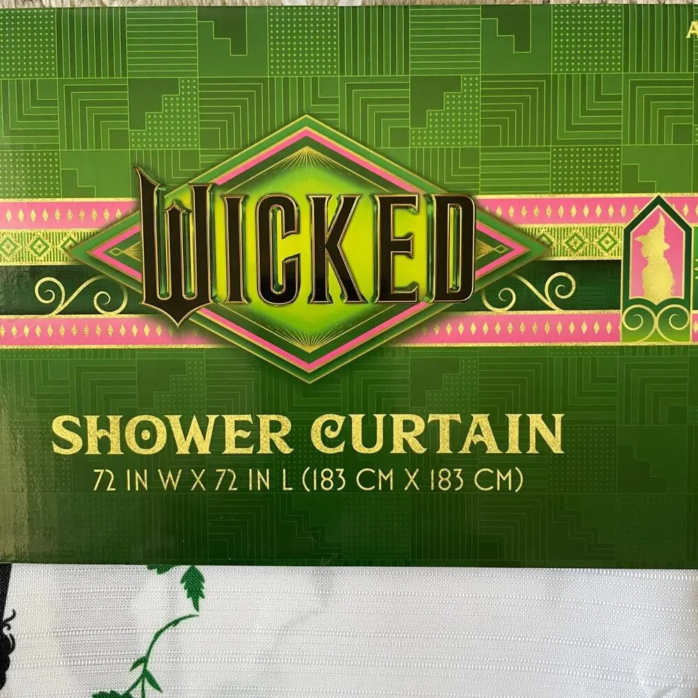 Wicked the Musical Elphaba Fabric Shower Curtain 72x72 NEW
